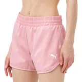 Short deportivo Puma Active Woven color rosa con logo estampado en blanco.
