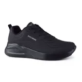 Zapatillas deportivas color negro, con plantilla de memory foam y suela flexible para comodidad y tracción.