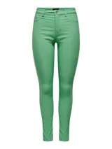Pantalón de calce ajustado color verde menta.