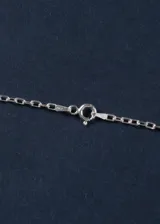 Cadena de plata 925, eslabones tipo forcé, color plateado.