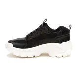 Championes Caterpillar Intruder Lite Vent, color negro con suela blanca. Confeccionados en cuero y malla, con forro de gamuza y plantilla de espuma de PU.