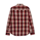 Camisa de hombre a cuadros, de manga larga, con bolsillo en el pecho.