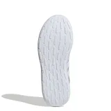 Championes Adidas Lite Racer 4.0, color gris con tres franjas blancas laterales y suela blanca con tecnología Cloudfoam.