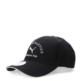 Gorra de béisbol color beige con logo de Puma Athletics bordado en blanco.