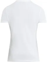 Remera blanca de algodón con corte slim y logo 'ck' bordado en el pecho.