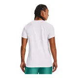 Remera deportiva Under Armour color fucsia con logo blanco estampado en el frente.