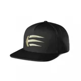 Gorra de visera plana color beige con logo bordado en el frente.