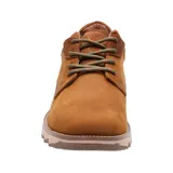 Zapato acordonado color marrón de cuero y gamuza, con suela de goma con tecnología Honey Foam y plantilla de algodón orgánico.