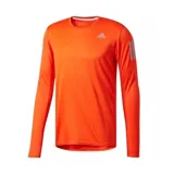 Remera de hombre de manga larga color rojo, hecha de poliéster, diseñada para running.