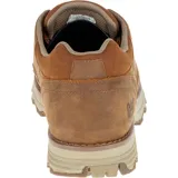 Zapato Caterpillar modelo Prez WP para hombre, color marrón. Fabricado en nobuk impermeable con forro de malla de nailon, plantilla Ease, entresuela Ease y suela de goma duradera. Cuenta con tecnología CLEANSPORT NXT para control de olores.