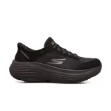 Championes deportivos Skechers Slip-ins Go Run Max Cushioning Endeavour Cardiva, color negro, con capellada de malla y cuero, cordones elásticos, plantilla Air-Cooled Goga Mat y entresuela Max Cushioning.