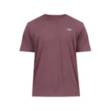 Camiseta de poliéster de color bordó, con manga corta y tecnología de secado rápido NB ICEx.