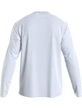 Remera manga larga blanca con logo de Calvin Klein, diseño moderno y corte regular fit.