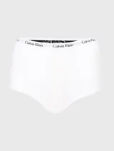 Bombacha blanca de talle alto Calvin Klein, confeccionada en algodón elástico con cintura elástica distintiva con logo de la marca.