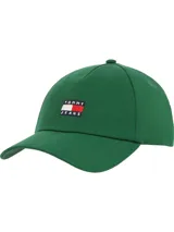 Gorra de béisbol Tommy Jeans Heritage, color verde con logo bordado en el frente.