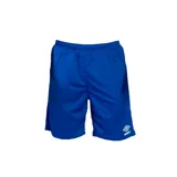 Short deportivo blanco de poliéster con cintura elástica y logo de Umbro en la pierna derecha.