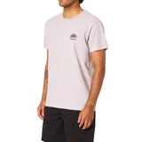 Remera de manga corta color lila claro con cuello redondo y un pequeño estampado frontal de una palmera estilizada con la palabra "Katin" debajo.