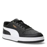 Championes Puma Caven 2.0 blancos con detalles en negro y dorado, con cordones y logo de la marca en el lateral.