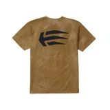 Remera color marrón con efecto tie-dye y logo de Etnies estampado en el pecho.