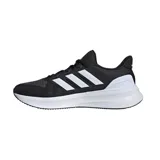 Championes Adidas Ultrabounce 5 negros con detalles en blanco, ideales para running.