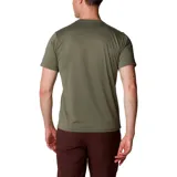 Remera deportiva Columbia Hike Crew color borgoña, de corte clásico y manga corta, con logo estampado en el pecho. Confeccionada en poliéster con tecnología Omni-Wick para absorción de la humedad y control de olores.