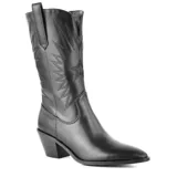 Bota texana de color beige, con diseño elegante y tacón alto, ideal para un look casual.