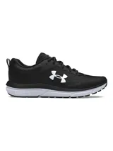 Zapatillas de running Under Armour Charged Assert, color negro con logo blanco.