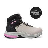 Botas de trekking Hi-Tec Mirage Water Resistant color beige con detalles en marrón. Posee tecnología Aqua Softshell y plantilla con Memory Foam.