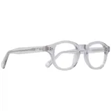 Anteojos de eco acetato transparentes, de forma redonda.