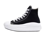 Championes Converse Chuck Taylor All Star Move Hi Top, color negro con detalles en blanco, de caña alta y plataforma.