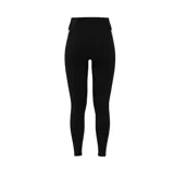 Calza deportiva Adidas Essentials 3 Tiras, color negro con las tres tiras blancas a los costados, de corte ajustado y cintura alta.