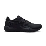 Championes deportivos Reebok Flexagon Energy TR 4, color negro. Capellada de malla transpirable con revestimientos sintéticos para mayor soporte. Entresuela de espuma para amortiguación y suela de goma para tracción.