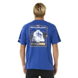 Remera azul con estampado del logo de Rip Curl Pro 25 en el pecho.