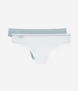 Kit de dos bombachas bikini sin costuras, texturizadas, de lycra y tiro medio.