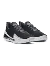 Zapatillas de básquet Under Armour Curry 12 WMDE, unisex, color negro con detalles en blanco.