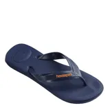 Ojotas Havaianas Top Max Comfort de goma color negro, con tira de dedo y suela antideslizante.
