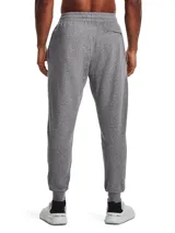 Pantalón de jogging Under Armour Rival Fleece color azul con logo blanco en el muslo izquierdo.