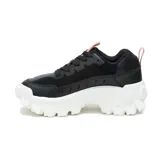 Zapatillas Caterpillar Intruder Lite para mujer, color negro con detalles en rosa y suela chunky blanca.