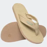 Ojotas Havaianas modelo Surfer Coast color beige con tiras de tela.