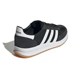 Championes Adidas Run 70s 2.0, color negro con detalles en blanco y suela marrón.