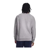 Buzo Under Armour Rival Fleece Crew gris con logo blanco en el pecho.