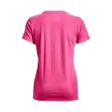 Remera deportiva Under Armour color fucsia con logo blanco estampado en el frente.