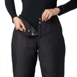 Pantalón de esquí Columbia Bugaboo para mujer, color gris oscuro. Cuenta con tecnología Omni-Tech impermeable y transpirable, tecnología Omni-Heat reflectante, cintura ajustable, bolsillos con cierre, polaina interna y dobladillo reforzado.