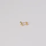Par de aros abridores de oro amarillo 9k con perlas de 4mm de diámetro.
