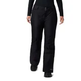 Pantalón de esquí Columbia Bugaboo para mujer, color gris oscuro. Cuenta con tecnología Omni-Tech impermeable y transpirable, tecnología Omni-Heat reflectante, cintura ajustable, bolsillos con cierre, polaina interna y dobladillo reforzado.