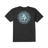 Remera negra de algodón con logo Etnies y Dig estampado en el pecho.