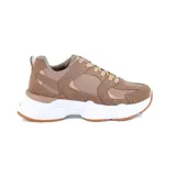 Championes negros con detalles en gamuza y suela chunky blanca.