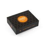 Billetera doble de tela X-Pac negra con doble caja de aluminio incorporado con sistema de deslizamiento para tarjetas. Tiene espacio para 10 tarjetas, 2 tarjetas adicionales en los bolsillos laterales de cuero, espacio para libreta de conducir y de propiedad, y sección interna para llevar hasta 5 billetes.