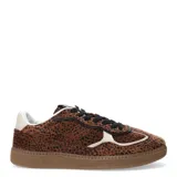 Zapatillas deportivas acordonadas con estampado animal print.