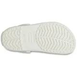 Zuecos Crocs Crocband™ color negro con suela blanca y detalles en amarillo.